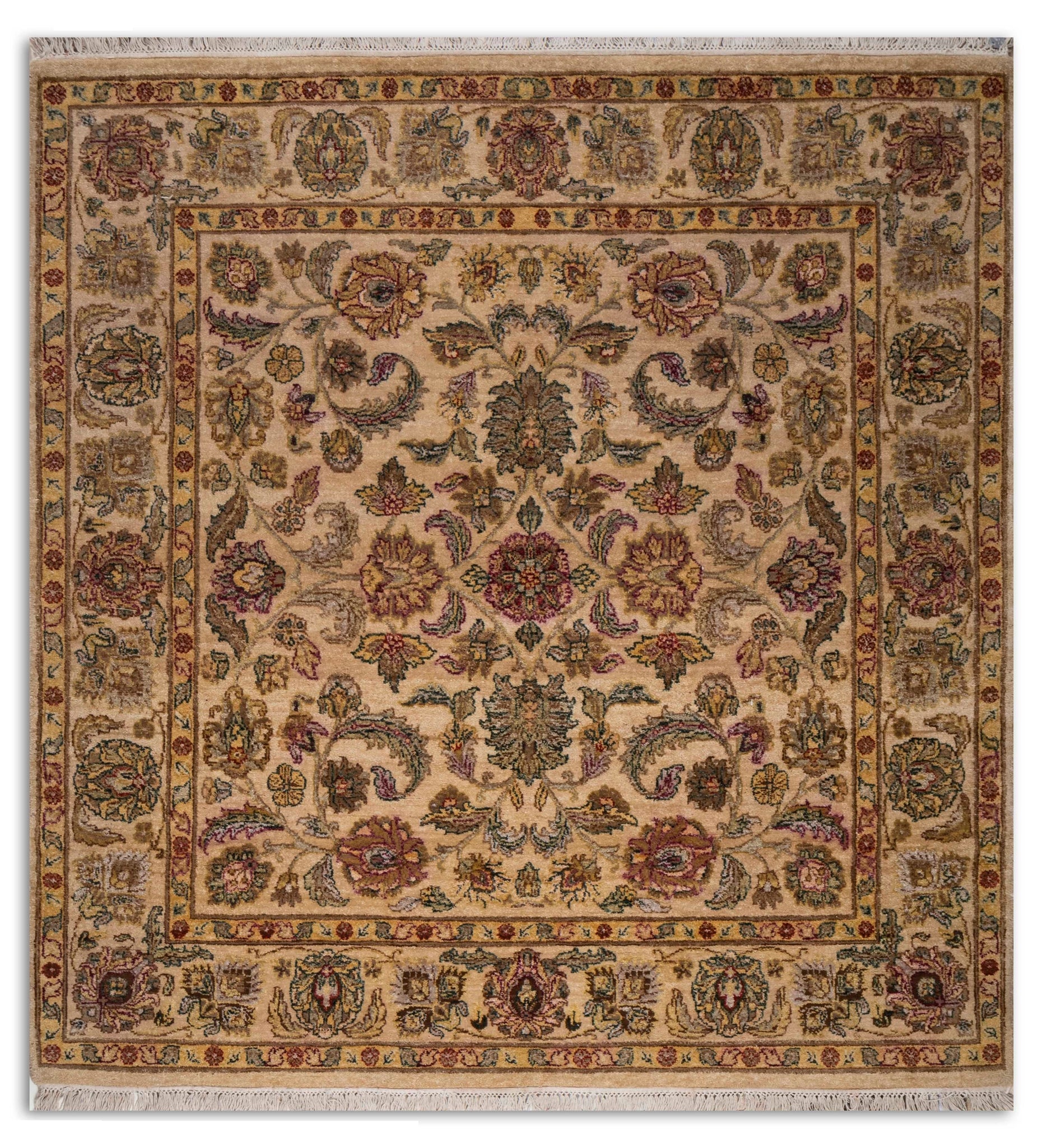 Hand Knotted Woollen Traditional Design Carpet