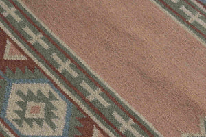 Rust Olive Kilim Wool Durrie Rugs