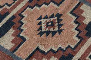 Rust Olive Kilim Wool Durrie Rugs