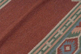 Rust Olive Kilim Wool Durrie Rugs