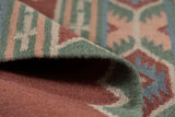 Rust Olive Kilim Wool Durrie Rugs