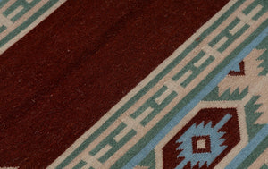 Rust Olive Kilim Wool Durrie Rugs