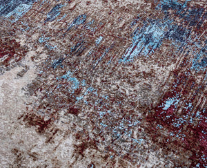 Modern Style Hand Knotted Wool Viscose Carpet