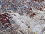 Modern Style Hand Knotted Wool Viscose Carpet