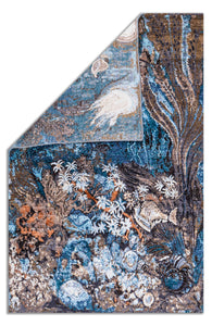 Modern Style Hand Knotted Wool Viscose Carpet