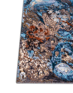 Modern Style Hand Knotted Wool Viscose Carpet
