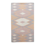 GEOMETRICAL FLAT WOVEN KILIM STYLE COTTON RUG