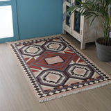 Art Kilim Style Flat Cotton Rug