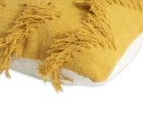 BOHO STYLE COTTON YELLOW HAND WOVEN CUSHION