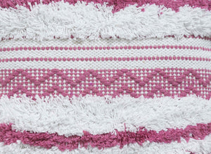 BOHO STYLE COTTON PINK HAND WOVEN CUSHION